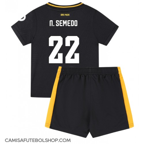 Camisa de time de futebol Wolves Nelson Semedo #22 Replicas 2º Equipamento Infantil 2024-25 Manga Curta (+ Calças curtas)